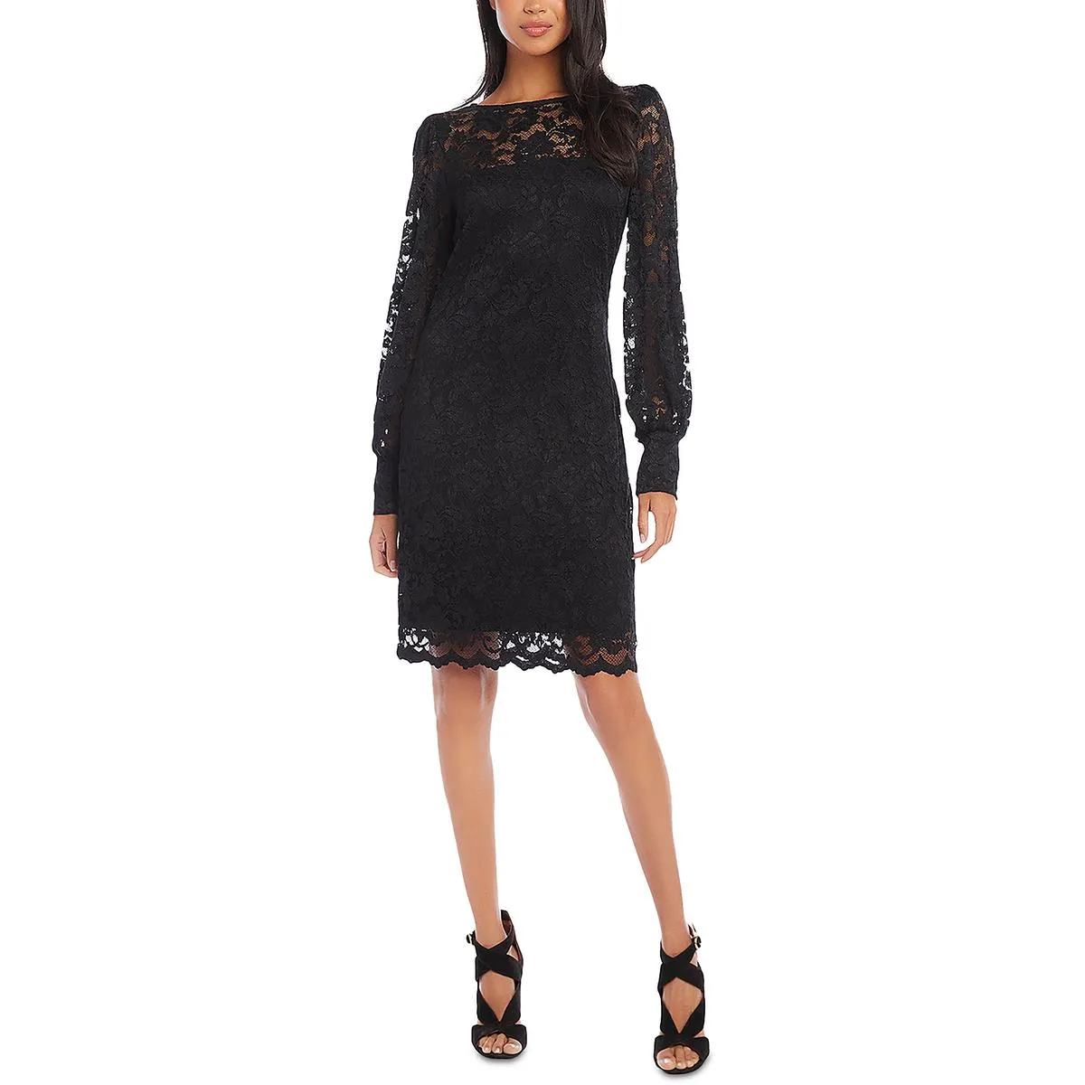 All That Shines Womens Lace Mini Sheath Dress