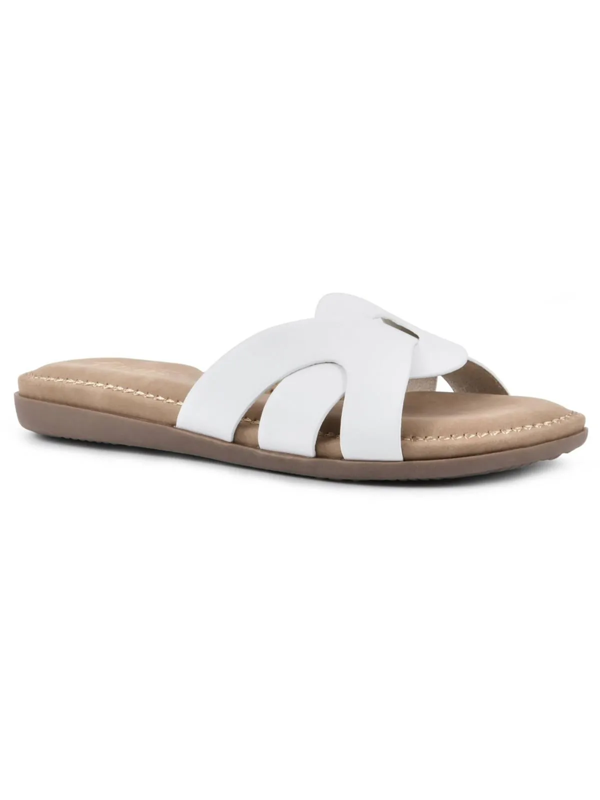 Fortunate Womens Arch Support Slip On Slide Sandals