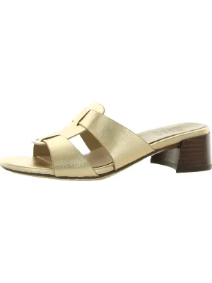 Joey Womens Leather Slip On Heels