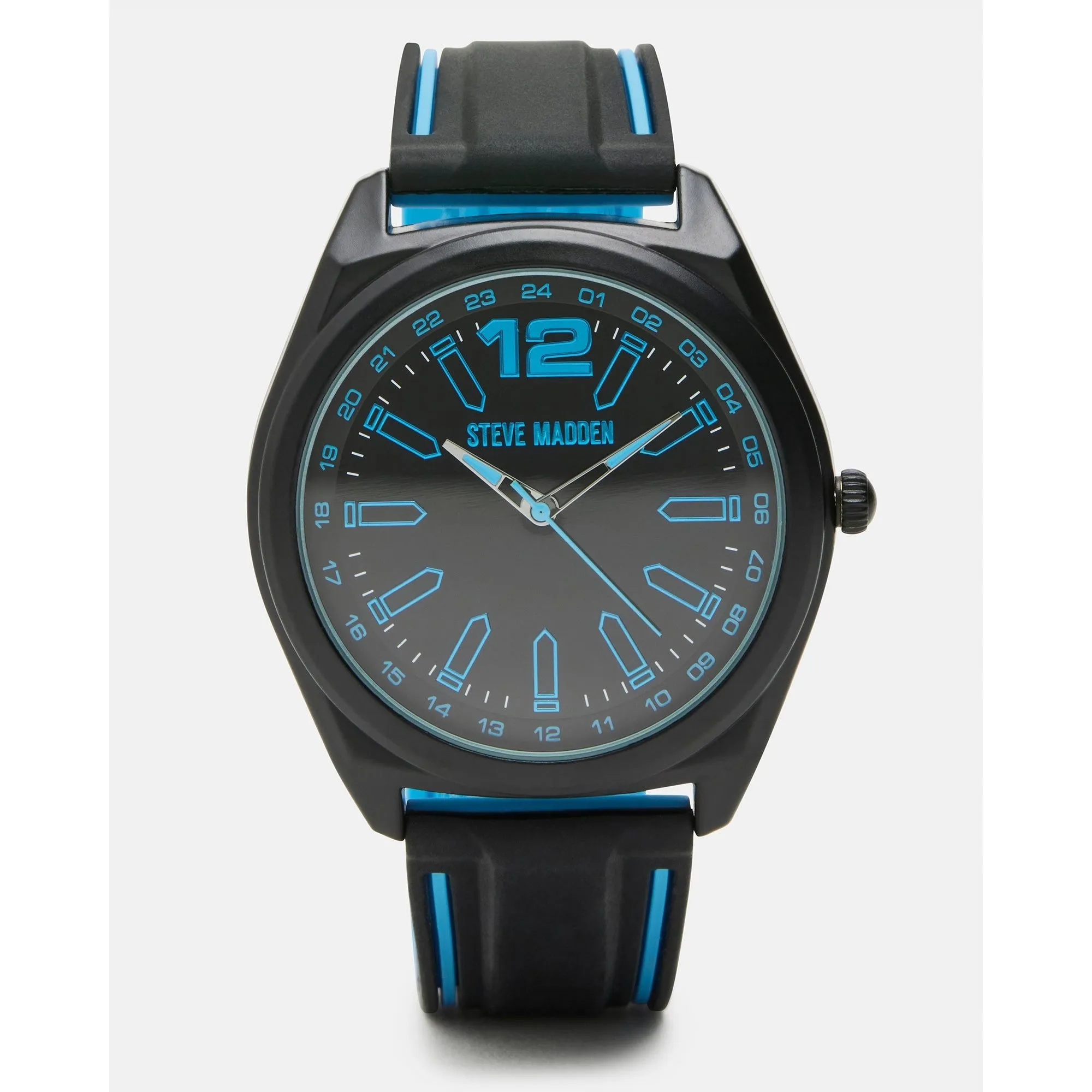 Men's Silicone Watch Black/blue