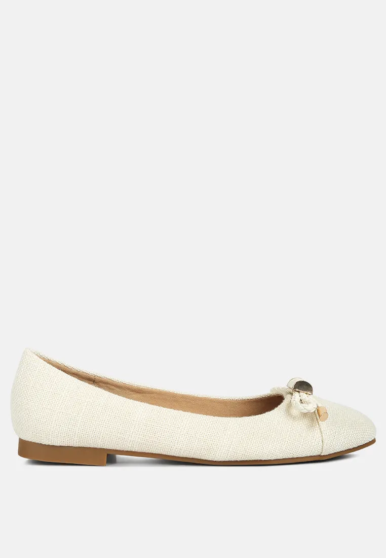 moi metallic embellished flat ballerinas