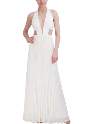 Womens Full Length Halter Evening Dress